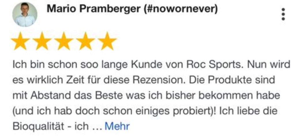 ROC-Sports Bio Proteinpulver - Feedback unserer feinen Kunden