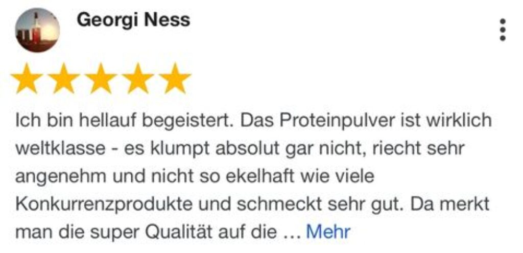 ROC-Sports Bio Proteinpulver - Feedback unserer feinen Kunden