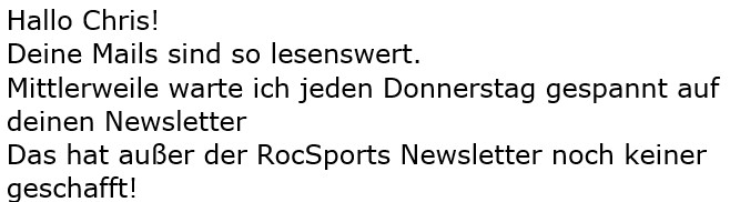 Kundenfeedback zum ROC-Letter