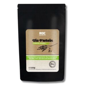 ROC-Sports Bio Sportnahrung - veganes Proteinpulver mit Hanf-Protein, Erbsen-Protein, Spirulina und Gerstengras